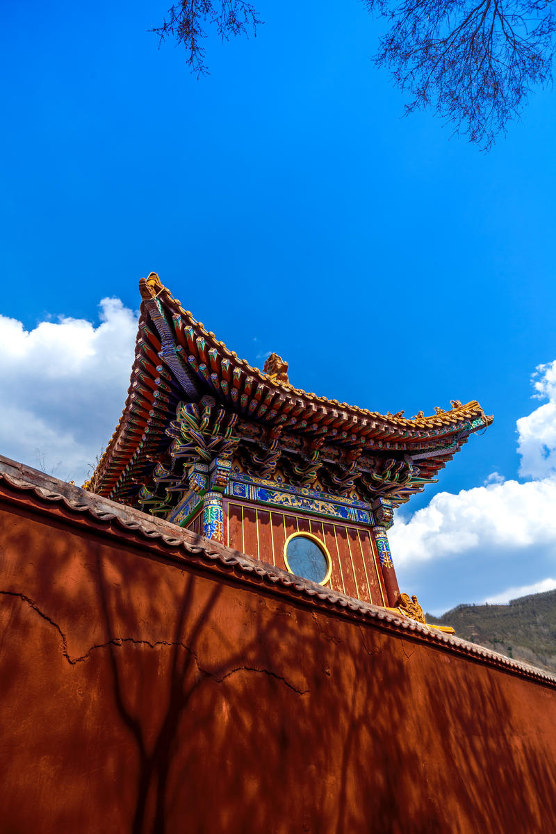 五台山寺庙古建 风光 风光 山 自然 山西 佛教 五台山 寺庙 世界文化