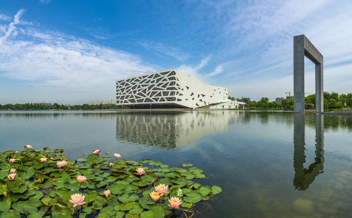 建築 建築 風光 風景 天空 倒影 藍天 白雲 綠葉 環境 花卉 湖 杭州